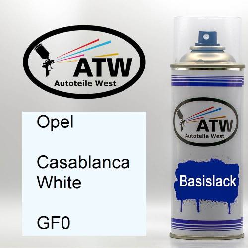 Opel, Casablanca White, GF0: 400ml Sprühdose, von ATW Autoteile West.